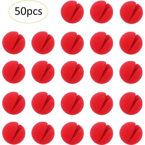 50PCS Circus Clown Red Nose Sponge Ball Party Cosplay Festival Props For All Kinds Of Parties And Events Red Nose Decoration
