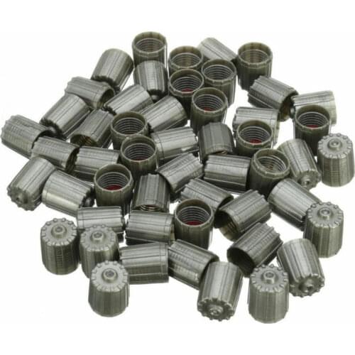 50pcs Plastic Gray TPMS Tire Tyre Valve Stem Caps Cover Kit For Car Truck Motorcycle