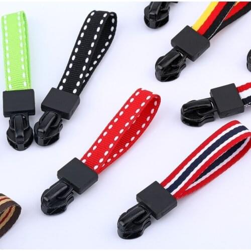 50 pcs No.5 pink green yellow white black striped zipper Ribbon Slider 23 Ribbon Zipper Rope colorful zipper pull