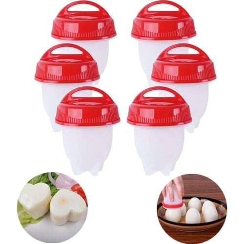6/12pcs Silicone Egg Poachers Egg Cooker Holder Non-stick Boiled Eggs Cup Mold Kitchen Gadgets Baking Accessories Cooking Tool