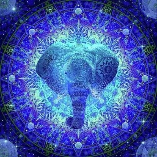 LUOVIZEM DIY Diamond Painting Mandala Full Square/Round Drill Mosaic Embroidery Cross Stitch Elephant Animal Home Decor Picture