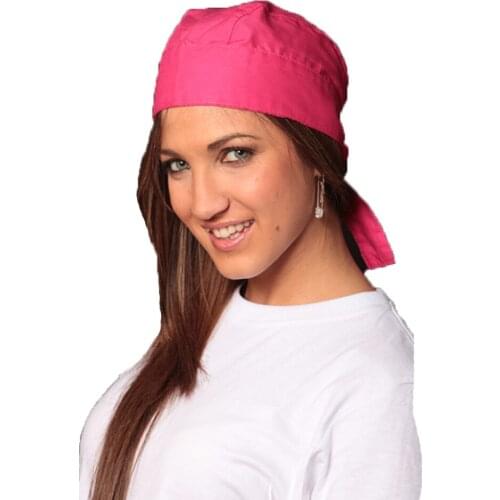 Bandana cap cover cap waiter chef kitchen catering Cotton