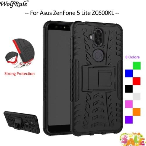 For Cover Asus Zenfone 5 Lite ZC600KL Case TPU & PC Armor Holder Bumper Phone Case For Asus Zenfone 5 Lite ZC600KL Cover 6