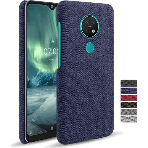 Cloth Leather Cover For Nokia 7.2 8.1 7.1 2.4 3.4 5.3 Slim Retro Cloth Hard PC Phone Case For Nokia 6.2 7 Plus 9 Pureview Funda