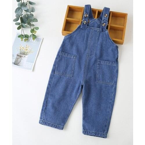 Toddler Infant Boys Long Pants Denim Overalls Kids Baby Boy Jeans Jumpsuit Clothes Kids Clothing Outfits Trousers 2020 New