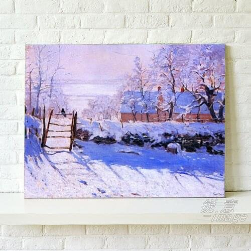 Handmade Painting Landscape Picture No Frame Snow-covered View Wall Painting Background Wall Entranceway Decor Free Shipment