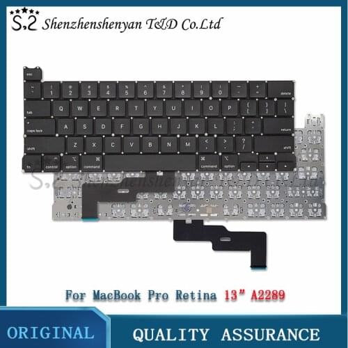 Laptop A2289 Keyboard UK US English French German Spanish Russian Arabic Turkish for MacBook Pro Retina 13 "EMC3456 2020 year