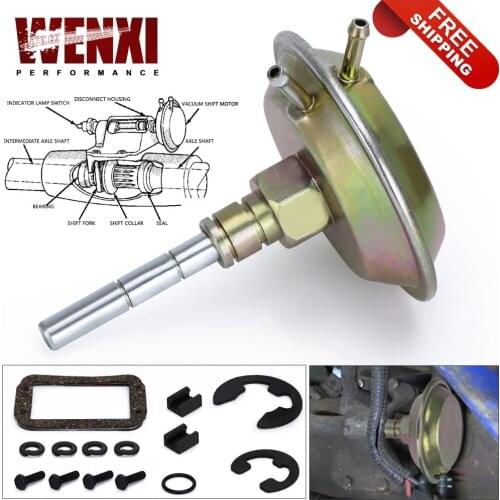 Front Axle 4WD Vacuum Actuator Shift Kit For 91-95 Jeep 90-02 Dodge Ram 1500 2500 3500 600202 4506116 4882682 4x4 Pickup Truck