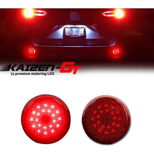 Red LED Car Rear Bumper Reflector Lights Brake Stop/Tail Lights For Toyota Corolla, Sienna SE and Limited Edition, Scion iQ xB