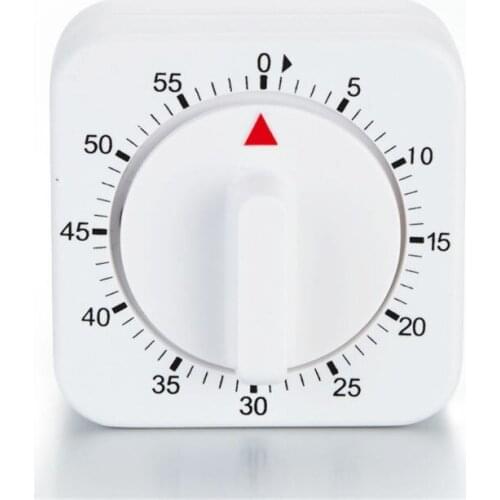 Square 60 Minute Mechanical Kitchen Cooking Timer Countdown Alarm Food Preparation Baking Mechanical Time
