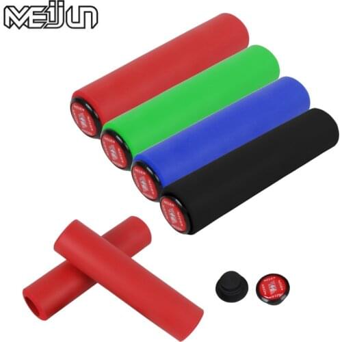 MEIJUN New Lightweight MTB Handlebar Silica Gel Grip Bicycle Mountain Bike Super Soft Antiskid Foam Silicone Sponge Grips