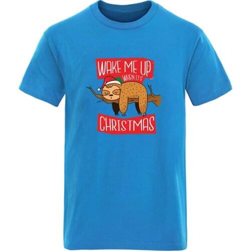 Ware Me Up Sloth Oversize Round Neck Mens T shirt Summer Streetwear Clothing Tops Casual Retro New Arrival Tees Camisetas Homme