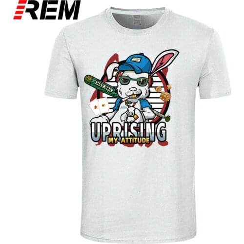 REM New Arrival Summer Fashion Casual Short-Sleeved T-Shirt Crocodile Animal Print Brand Clothing Cotton Mens Tee High Quality