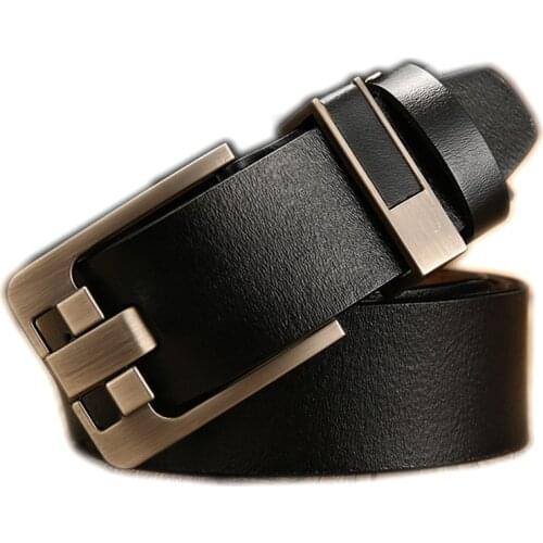 2021 Mens outdoors genuine leather Belt Womens Retro superior quality alloy Pin buckle brand designer cowboy waist belt