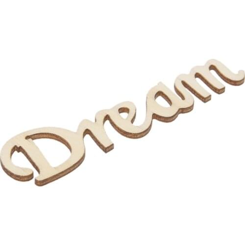 Dream Letters Wooden Hanging Sign Wall Decal Sticker Room Home Decor Ornament