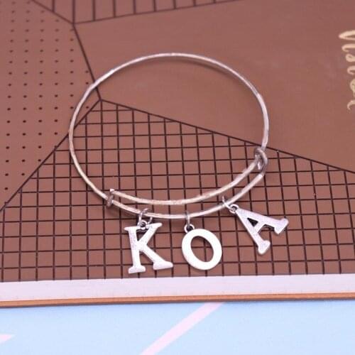 New Arrival Metal Alloy Greek Letters KOA Bangles