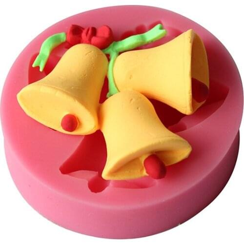 New DIY Christmas Bell Cake Candy Mold Liquid Frog Glue Mold C138