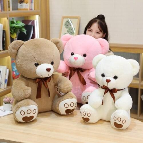 Super Hot 60cm Lovely Bow-Knot Teddy Bear Doll Stuffed Animal Bear Plush Toys Lovers Girls Birthday Baby Gift