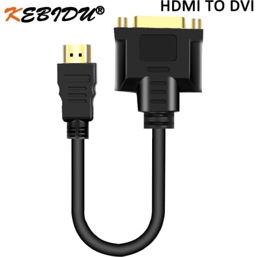 Portable HD HDMI-compatible Adapter Male To DVI (24+5) Female HDMI Adapter Cable Adapter Converter Support 1080P For HDTV hot