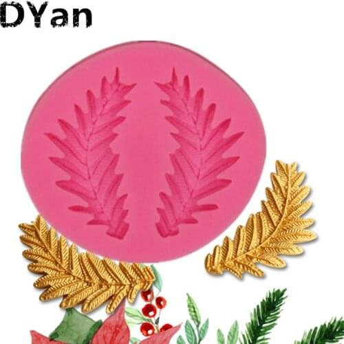Realistic Olive Branches Shape Silicone Mold Fondant Paste DIY Leaves Shape Pressing Silicone Decor Mould Chocolate Mold A1142