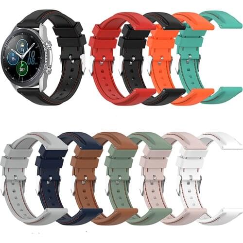 22mm Silicone Watch Band Strap for Samsung Gear S3 Replacement Wristwatch Strap Bracelet Belt for Samsung Galaxy Watch 3 45mm