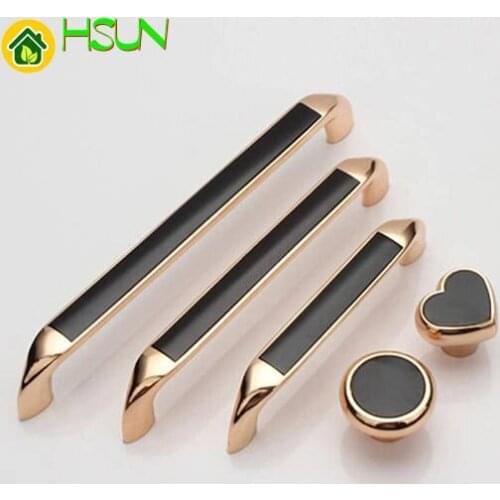 3.75'' 5''6.3'' Rose Gold Black Dresser Knobs Drawer Pulls Handles Knobs Kitchen Cabinet Door Handle Knob Modern Pull Hardware