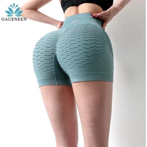 Slim Fit High Waist Yoga Sport Shorts Hip Push Up Women Plain Soft Nylon Fitness Yoga Shorts Running Shorts Workout Gym Shorts