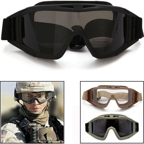 Tactical Military Goggles 3 Lens Interchangeable Army Hunting Shooting Goggles Windproof Cs Airsoft Paintball Safety Glasses