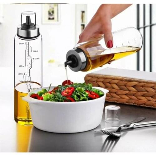 Vip Ahmet Oil Pot Vinegar Saucepan Bottle 600ML Non-drip Borosilicate Glass Storage Bottles Kitchen Dining Table Accessory Transparent Color Collapsible Lid Olive Oil Sauce Holder Kitchen Equipment Sauce Storage VP-963