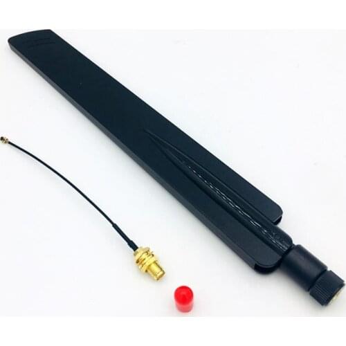 4G (800 / 2700MHZ) high gain omnidirectional antenna 18dBi module antenna RP-SMA male router antenna + 10cm PCI U.FL IPX to SMA