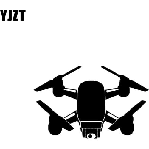 YJZT 14.9CM*9.5CM Car Sticker Vinyl Decal UAV Drone Black/Silver C3-0177