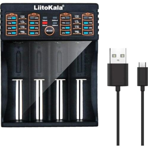 LiitoKala Lii-100 lii-202 Lii-402 18650 Battery Charger For 26650 16340 RCR123 14500 LiFePO4 1.2V Ni-MH Ni-Cd smart