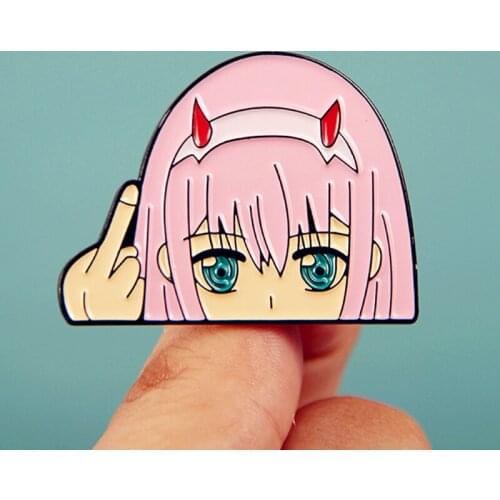 Darling In The Franxx Mystery Girl Anime Enamel Brooch Pin Backpack Hat Jacket Lapel Pins Badges Fashion Jewelry Accessories