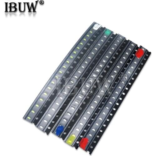 100PCS 0603 SMD LED Kits Red Yellow Blue Green White 5 colors each 20PCS electronic diy kit