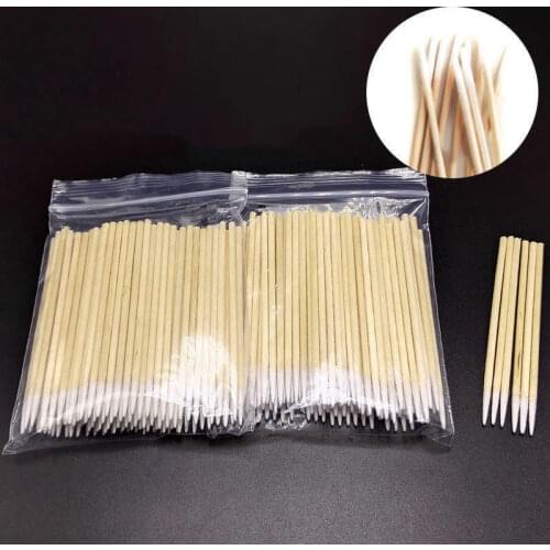 100 Count Pointed Cotton Swabs, Precision Microblading Cotton Tipped Applicator, Tattoo Permanent Supplies,for cleaning