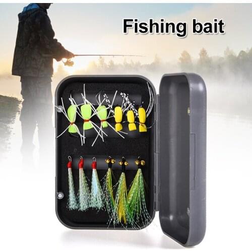 12pcs Barbed Fly Fishing Hooks Fishhook Hard Jig Lures Tackle For Bass Trout Salmon