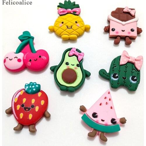 8PCS/Lot Fruit Slices Slime Supplies Charms Resin Additives Kit DIY Accessories Sprinkles Filler For Fluffy Clear Slime Toy
