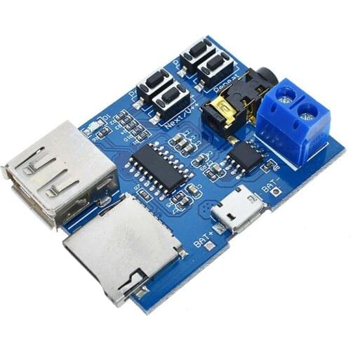 Free Shipping TF card U disk MP3 Format decoder board module amplifier decoding audio Player