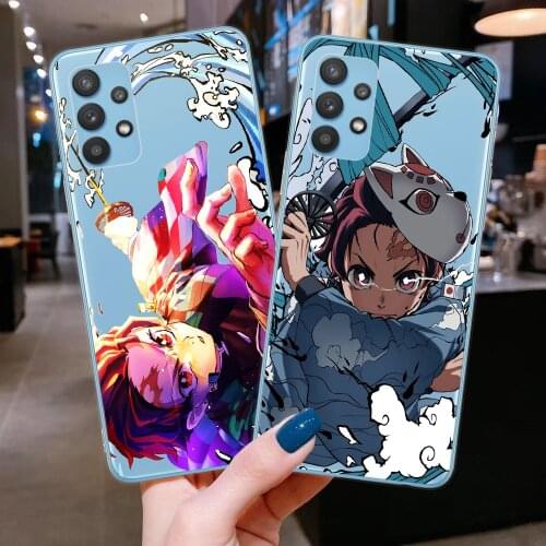 Cartoon Japan Anime Demon Slayer Phone Cases For Samsung A52 A72 A42 A32 A12 A02 A21S A31 A41 A51 A71 A20 A30 A40 A50 A70 Cover