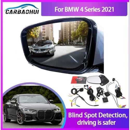For BMW 4 Series 2021 BSA BSM BSD Blind Spot Monitoring System 24GHZ Millimeter Waves Radar Sensor Mirror LED Light Warning