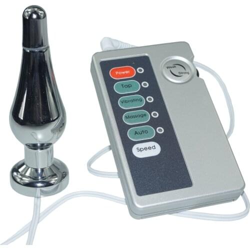 Electric shock metal anal plug electro steel butt sex toys for men and women anal toys