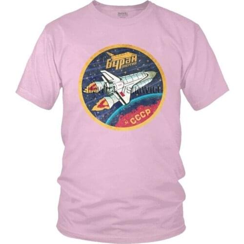 CCCP Spaceplane T-shirt Mens Graphic T Shirt Short Sleeve Cotton Space Shuttle Soviet Union USSR Anniversary Tshirt Urban Tee