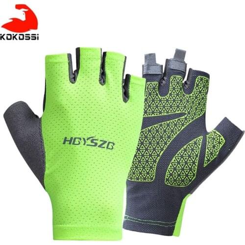 KoKossi 1Pair Half Finger Cycling Gloves Anti-Slip Anti-sweat Gel Bicycle Riding Gloves Shock Proof MTB Road Bike Sports Gloves