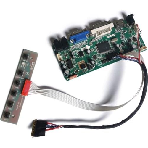 Fit M140NWR1/M140NWR2/M140NWT1/M156NWR2 40 Pin VGA DVI matrix LVDS LED 60Hz 1366*768 M.NT68676 monitor controller board kit