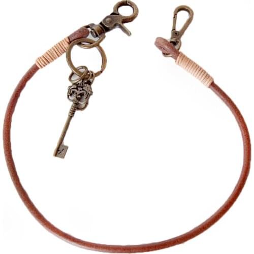 Leather rope, first layer cowhide cloth chain, key chain,cowhide rope
