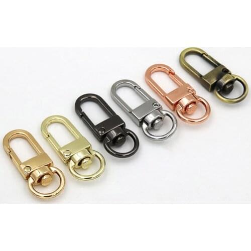 DIY 10pcs Metal Key Ring Dog Collar Buckles Swivel Lobster Claw Hooks Clips Dog Buckle For Bag Keychain Rings Making Accessories