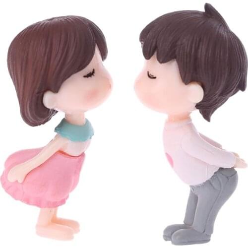 Miniature Resin Lovers Fairy Garden Landscape DIY Bonsai Dollhouse Decoration