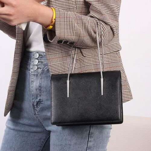 WOONAM Women Fashion Handbag Top Hide Genuine Calf Leather Chain Handle Flap Shoulder Crossbody Bag BG2011