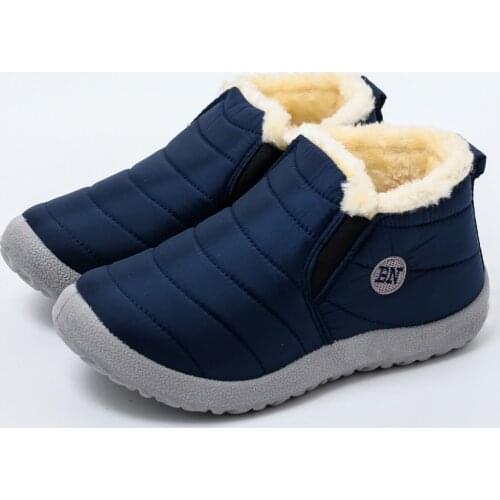 Shoes Women Slip on Fashion Unisex Keeping Warm Ankle Boots Men Winter Snow Boots Man Waterproof Lightweight Flat Plus Size Shoe