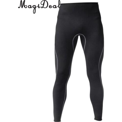 Mens 3mm Black Neoprene Wetsuit Pants Scuba Diving Snorkeling Surfing Swimming Warm Trousers Leggings TightsFull Bodys Size S-XL